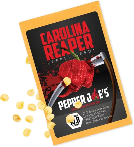 Pepper Joe's Carolina Reaper Seeds - Paquete de 10 semillas de chile más calientes del mundo, cultivadas en Estados Unidos, semillas de Carolina