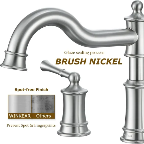 Miniatura 5 de Grifo romano para bañera de montaje en cubierta, grifo de bañera para baño de instalación extendida, boquilla clásica elegante con 3 orificios