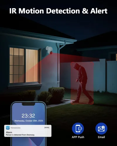 Miniatura 8 de 【Almacenamiento de 90 días y 4K Ultra HD】 Sistema de cámara de seguridad con cable, cámaras de seguridad POE para exteriores, sistema de cámara IP