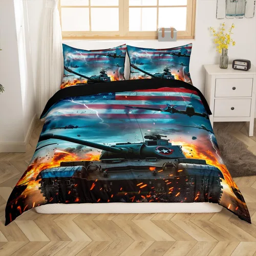 Miniatura 37 de Erosebridal - Juego de ropa de cama con diseño de parque nacional, funda de edredón de montañas humeantes, funda de edredón verde bruma y árbol