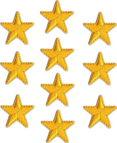 Miniatura 8 de Laughing Lizards Parches bordados con estrellas para planchar para ropa, chaquetas, mochilas y decoraciones (negro, 1 pulgada)