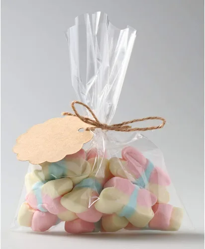 Miniatura 7 de Bolsas de celofán transparente de 5 x 7 pulgadas, 200 bolsas de plástico OPP con 200 lazos giratorios para envolver regalos, embalaje de dulces