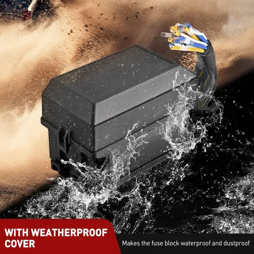 Miniatura 5 de Nilight Caja de relé de fusibles de 12 V, 6 relés, 6 ranuras ATC/ATO, portafusibles de cuchilla ATC/ATO, terminal de 4 pines, 5 pines, relé de 40 A
