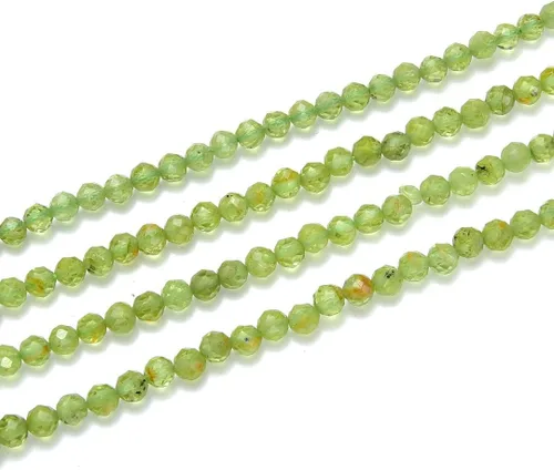 Miniatura 20 de Adabele Cuentas redondas facetadas pequeñas de 0.118 in con piedras preciosas de amazonita azul natural de 15 pulgadas
