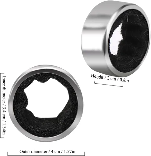 Miniatura 2 de Collares de goteo de vino, paquete de 4 anillos de goteo de acero inoxidable para botella de vino, atrapador de anillo de gota de vino o tapón
