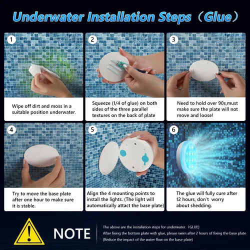Miniatura 2 de QOLNBY - Luces de piscina recargables, luces LED sumergibles con control remoto, luces subacuáticas impermeables IP68, luz flotante que cambia de 16