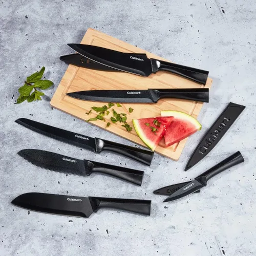 Miniatura 3 de CUISINART - Juego de cuchillos metálicos de 12 piezas con protector de cuchilla, ligero, acero inoxidable, duradero y apto para lavavajillas