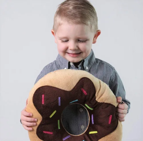 Miniatura 5 de Snuggle Stuffs Sprinkles Donut - Almohada de felpa de 14 pulgadas (chocolate)