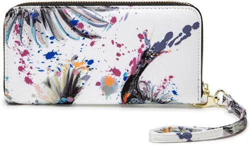 Miniatura 219 de Cartera de mano para mujer, estilo bohemio, con RFID, elegante, espaciosa con correa para viajes, capacidad para tarjetas, teléfono, dinero