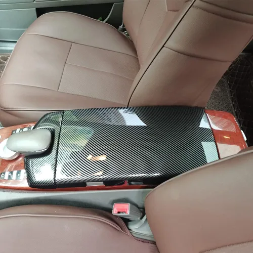 Miniatura 4 de para Mercedes-Benz Clase S W221 W222 S400 S450 S500 S550 S560 S600 Cubierta Protectora de Caja de Consola de Palanca de Cambios Interior de Coche
