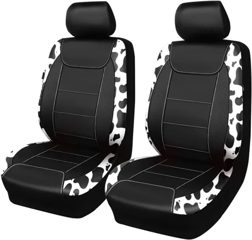 Miniatura 17 de Fundas para asientos de coche Flying Banner, protectoras, impermeables, de cuero sintético con fibra de carbono para asientos delanteros y traseros