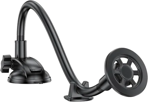 Miniatura 7 de Soporte para teléfono de coche de cuello de cisne, soporte para celular de brazo largo para parabrisas y tablero con ventosa fuerte, estabilizador