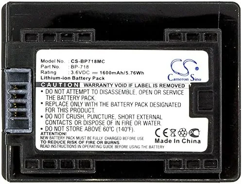 Miniatura 3 de Estry Reemplazo de batería para VIXIA HF M52 BP-718