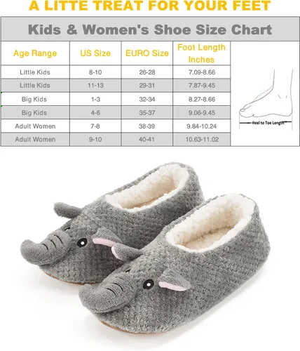 Miniatura 5 de cosyone1997 Lindas pantuflas de animales para niños, niñas y mujeres, calcetines de casa mullidos con suela antideslizante suave, regalos únicos