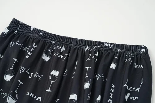 Miniatura 6 de YIJIU Conjunto de pijama de manga larga y pantalones para mujer, estampado de panda