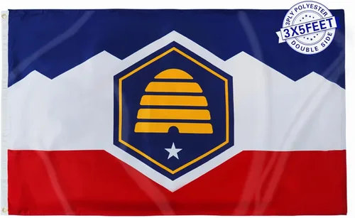 Miniatura 10 de AMZFLAG Wyoming State Flag 3x5 ft Outdoor, Heavy Duty WY Wyoming Flags with 2 Brass Grommets, Patriotic Double Sided State of Wyoming Flag 3 Ply