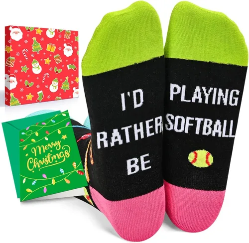 Zmart Hombre Mujer Regalos Deportivos - Calcetines de Sóftbol, Levantamiento, Baloncesto, Béisbol, Hockey, Fútbol