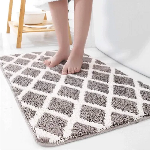 Miniatura 5 de Juego de 2 alfombrillas antideslizantes rectangulares para baño, absorbentes de agua, suaves, para baño, ducha, dormitorio, cocina, decoración