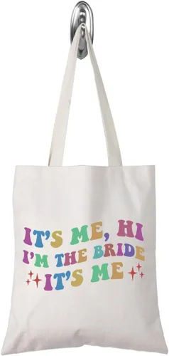 Miniatura 7 de TSOTMO Regalo de novia para esposa, regalo de fiesta nupcial It's Me, Hi I'm The Bride It's Me, regalo para mujeres, Beige, Novia