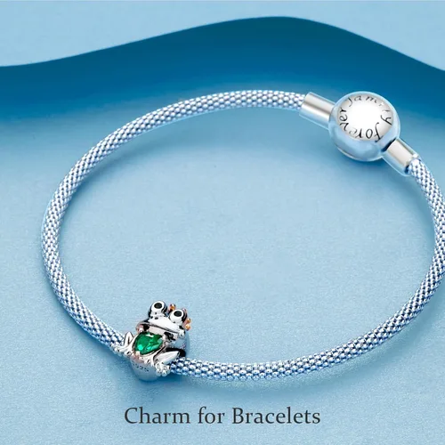 Miniatura 68 de Dijes de plata de ley 925 de dibujos animados de pato, ratón, oso, elefante, dragón chino, cuentas colgantes para pulseras y collares, joyería