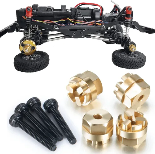 Miniatura 6 de Adaptadores de cubo hexagonal de latón RC con disco de freno para escala 1/18 Kyosho Mini Z 4x4 Jimny