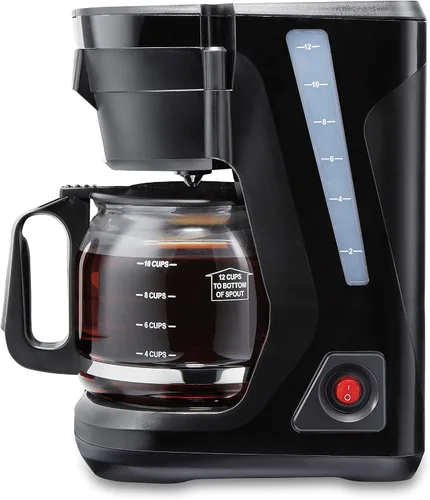 Miniatura 10 de Proctor Silex FrontFill - Cafetera de goteo, digital y programable, jarra de vidrio de 12 tazas, color negro y plateado (43685PS)