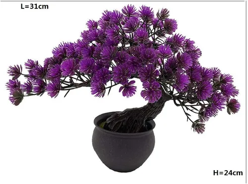 Miniatura 3 de Árbol de enebro artificial en maceta, pino japonés sintético, simulación de bonsái, jardín zen, planta falsa para el hogar, oficina, escaparate