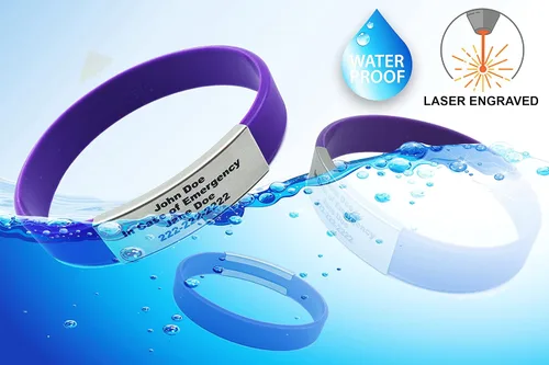 Miniatura 6 de Pulsera de identificación médica personalizada - Pulsera de seguridad para personas mayores grabada personalizada - Alerta de Alzheimer
