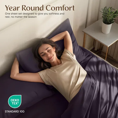 Miniatura 268 de Utopia Bedding Juego de sábanas Queen – Sábanas de 4 piezas para cama tamaño Queen, microfibra suave y transpirable, incluye 1 sábana bajera, 1 Gris