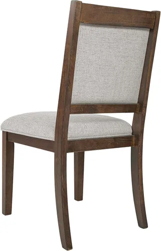 Miniatura 115 de Homepop Silla de comedor con detalles festoneados, sillas de comedor Parsons tapizadas, muebles decorativos para el hogar, tejido gris claro
