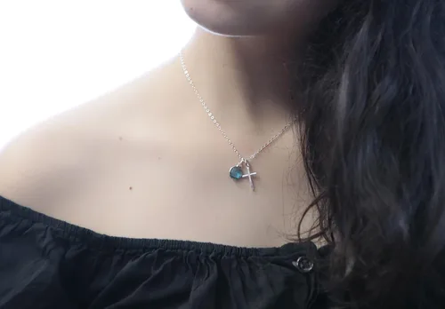 Miniatura 41 de Collar de hija relleno de oro de mamá o papá, collar clásico de perlas blancas con mensaje significativo, listo para regalar