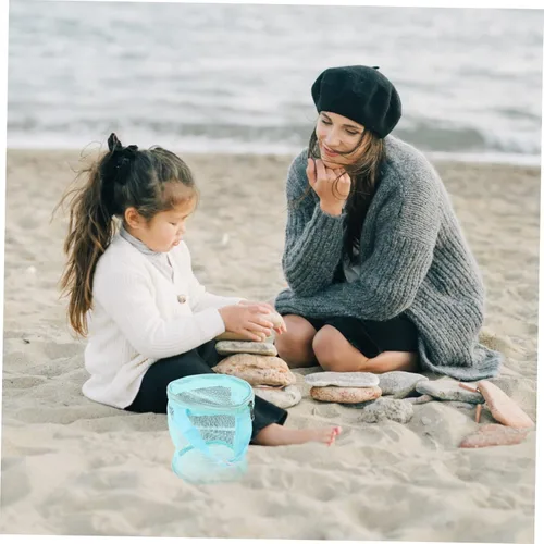 Miniatura 3 de Bolsa de playa para niños y niñas al aire libre, cubo de juguete de malla, organizador de almacenamiento de playa, guarda los juguetes en su lugar
