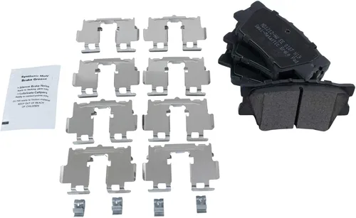 Miniatura 5 de TRQ Juego de pastillas de freno delanteras y traseras y rotores semimetálicos ventilados sólidos compatibles con Toyota RAV4 2006-2018