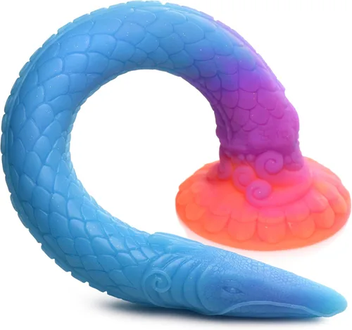 Miniatura 5 de CREATURE COCKS Makara Consolador de Serpiente de Silicona que Brilla en la Oscuridad para Hombres, Mujeres y Parejas. Consolador de Silicona Premium