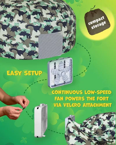 Miniatura 4 de Skywin Tienda de Aire para Niños (77" x 50" pulgadas) Se Arma en 30 Seg, Carpas para Niños Pequeños de Interior para Juego Imaginativo, Fuertes