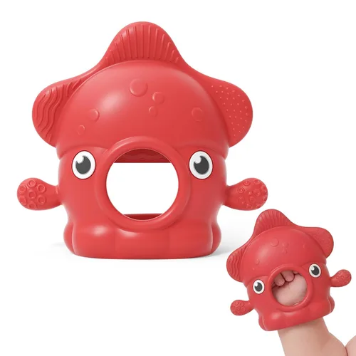 Miniatura 10 de Momcozy Juguetes mordedores para bebés Mordedor de silicona para 0-12 meses Alivio de la dentición del bebé Azul