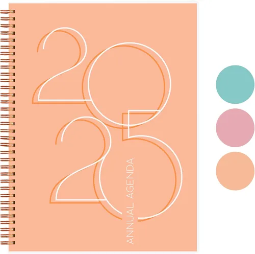 Miniatura 14 de Rileys - Agenda semanal 2025 – Agenda anual y mensual tipográfica, cubierta flexible, páginas de notas, encuadernación de doble alambre