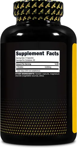 Miniatura 4 de Primaforce L-citrulina 3000mg, 240 cápsulas, 60 porciones