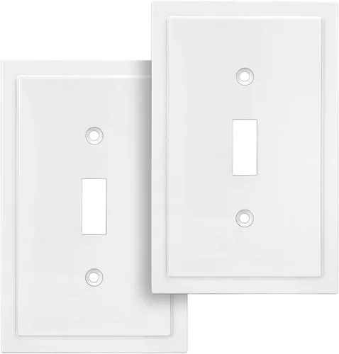 Miniatura 76 de Henne Bery Placa decorativa de pared con borde moderno, tapa de tomacorriente para cubrir enchufe, aleación de zinc maciza duradera