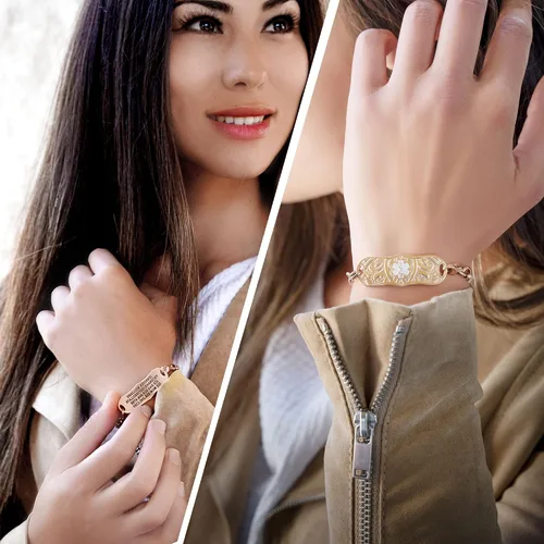 Miniatura 3 de Divoti Pulsera de identificación de alerta médica grabada personalizada para mujer