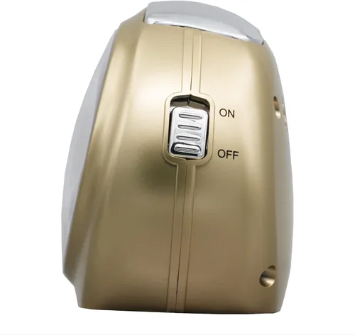 Miniatura 2 de Seiko QHE193GLH Reloj despertador ovalado sin tictac para dormitorio, dorado, 3.5 x 4.5 pulgadas Dorado metálico