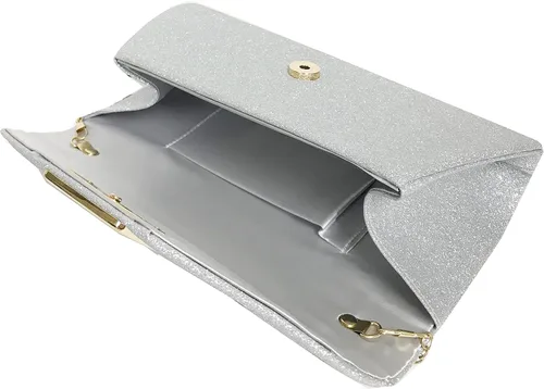 Miniatura 4 de sioglam Bolso de mano de noche con purpurina para mujeres y niñas, bolsa de baile de graduación, cóctel, fiesta, boda, noche