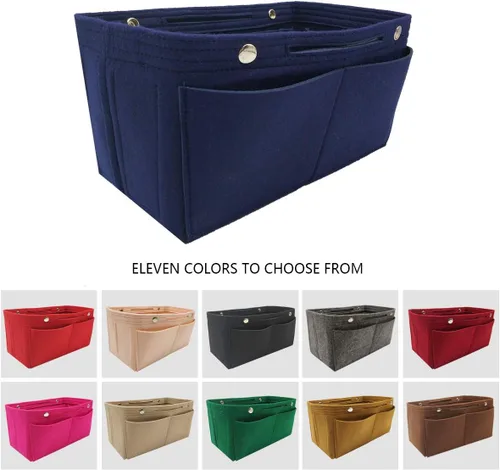Miniatura 62 de LEXSION Organizador de fieltro para bolso – Bolsa de bolsillo múltiple en bolsa organizadora