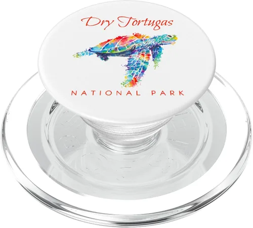 Miniatura 7 de Dry Tortugas Parque Nacional Acuarela Tortugas Marinas PopSockets intercambiables PopGrip