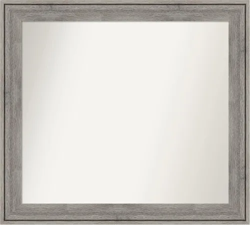 Miniatura 392 de Amanti Art Espejo de pared personalizado no biselado (24.5 x 24.5 pulgadas), marco gris marrón alta, varios tamaños personalizados, espejo de baño