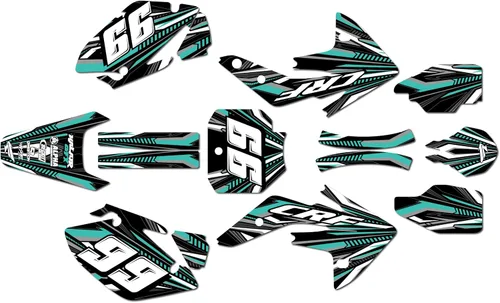 Miniatura 10 de Kit de gráficos Kalair GFX para Honda CRF150R (2007-2023) Serie PRIME Azul 09 Mil - Kit de calcomanías y adhesivos de gráficos personalizados