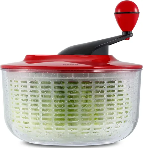 Centrifugadora de Ensalada Grande Capacidad 5L, Centrifugadora de Lechuga Fácil de Limpiar con Tazón, Lavador Secador de Vegetales Apto para