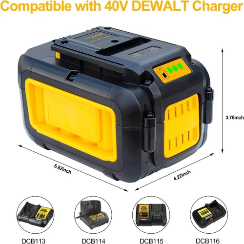 Miniatura 3 de DTK Reemplazo de 7.5Ah para batería Dewalt 40V DCB404 DCB406 DCB407 DCB114