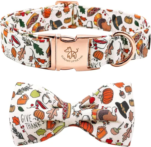 Miniatura 27 de Elegante collar para perro con moño Floral Vintage, cómoda pajarita para perro, collar de perro con lazo Collar ajustable para perros pequeños