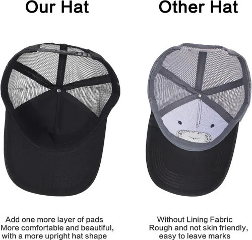 Miniatura 5 de Gorra de béisbol bordada ajustable para hombre, gorra de béisbol bordada con malla transpirable, parche cuadrado, gorras para mujer